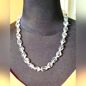 Clear Glass Beaded Necklace